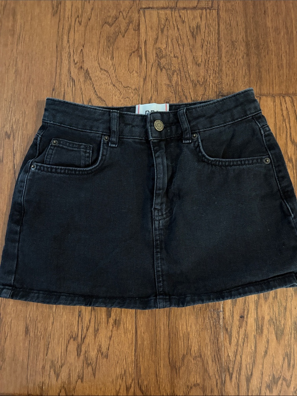 BDG Black Denim Mini Skirt